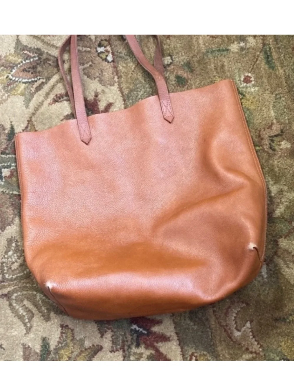MADEWELL Large Genuine Leather Tote Bag.